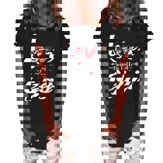 Love Being Called GigiAmerican Patriotic4Th Of July Women's Loosen Crew Neck Short Sleeve T-Shirt - Seseable