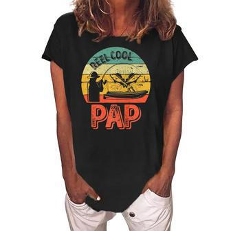 Mens Reel Cool Pap Fisherman Christmas Fathers Day Women's Loosen Crew Neck Short Sleeve T-Shirt | Mazezy DE