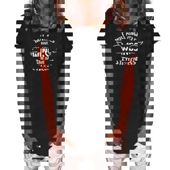 Not All Angels Have Wings Some Have Stethoscope Nurse Outfit Women's Loosen Crew Neck Short Sleeve T-Shirt | Mazezy