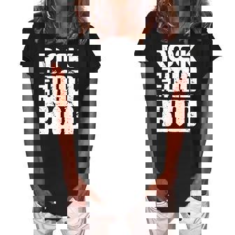 Rock The Dad Bod From Wife Daughter Son Fathers Day Women's Loosen Crew Neck Short Sleeve T-Shirt | Mazezy