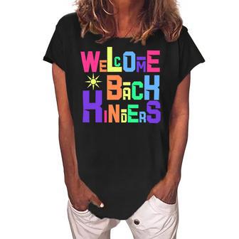 Welcome Back To School Kinders 486 Shirt Women's Loosen Crew Neck Short Sleeve T-Shirt | Favorety DE