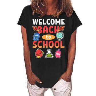 Welcome Back To School School Party 483 Shirt Women's Loosen Crew Neck Short Sleeve T-Shirt | Favorety