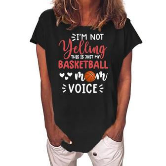 Womens Basketball Mom Tee Funny Basketball S For Women Women's Loosen Crew Neck Short Sleeve T-Shirt | Mazezy