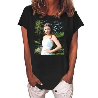 Womens Scmarles Teen Girl Women's Loosen Crew Neck Short Sleeve T-Shirt | Mazezy