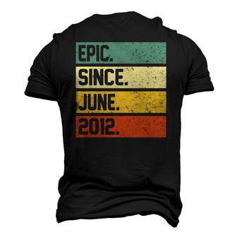 10Th Birthday 10 Years Old Epic Since June 2012 Vintage Men's 3D T-Shirt Back Print | Mazezy