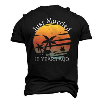 13Th Wedding Anniversary Cruise Just Married 13 Years Men's 3D T-Shirt Back Print | Mazezy