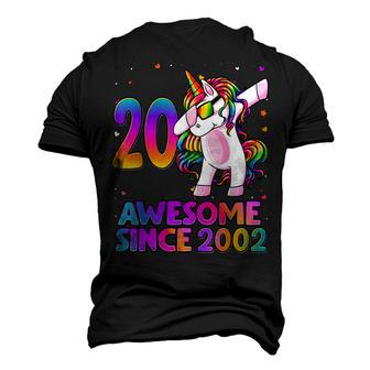 20 Year Old Unicorn Dabbing 20Th Birthday Girl Unicorn Party Men's 3D T-shirt Back Print - Seseable