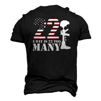 22 Lives A Day Is Too Many Happy Veterans Day Graphic Men's 3D T-Shirt Back Print | Mazezy