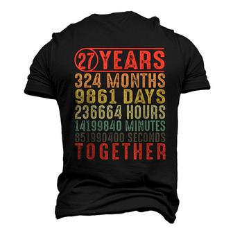 27 Year Wedding Anniversary Gifts For Her Him Couple Men's 3D Print Graphic Crewneck Short Sleeve T-shirt - Monsterry AU