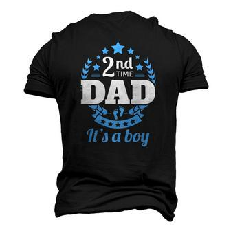 2Nd Time Dad Its A Boy Dad Again Second Baby Announce Men's 3D T-Shirt Back Print | Mazezy