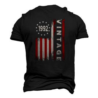 30 Years Old Vintage 1992 American Flag 30Th Birthday Men's 3D T-Shirt Back Print | Mazezy