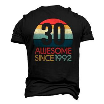 30Th Birthday Vintage Retro 30 Years Old Awesome Since 1992 Men's 3D T-Shirt Back Print | Mazezy