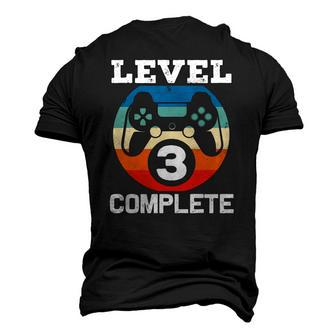3Rd Years Wedding Anniversary For Him Level 3 Complete Men's 3D T-Shirt Back Print | Mazezy