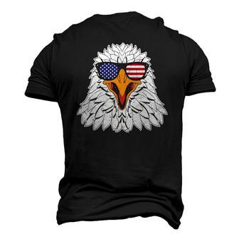 4Th Of July Eagle Patriotic American Flag Cute Eagle Men's 3D T-Shirt Back Print | Mazezy