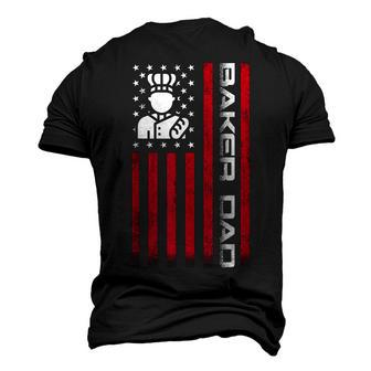 Mens 4Th Of July Us Flag Baker Dad For Fathers Day Men's 3D T-shirt Back Print - Seseable