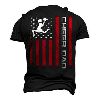 Mens 4Th Of July Us Flag Cheer Dad For Fathers Cheer Men's 3D T-shirt Back Print - Seseable
