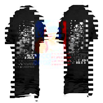 4Th Of July Vaccinated Intoxicated Usa Abe Lincoln Men's 3D T-Shirt Back Print | Mazezy