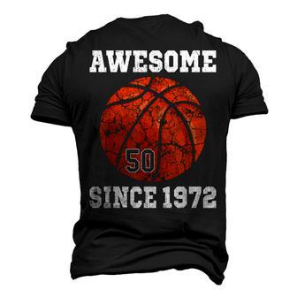 50Th Birthday Basketball Player 50 Years Old Vintage Retro Men's 3D T-shirt Back Print - Seseable