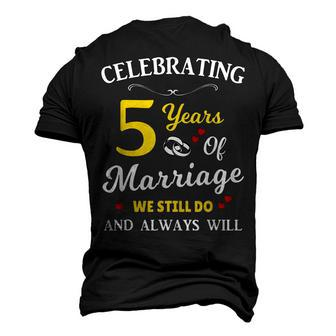 5Th Year Wedding Anniversary V2 Men's 3D T-shirt Back Print - Seseable