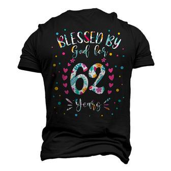 62Nd Birthday For Women Blessed By God For 62 Years Men's 3D T-shirt Back Print - Seseable