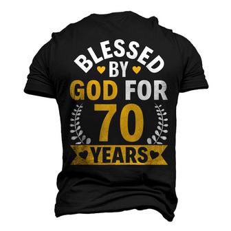 70Th Birthday Man Woman Blessed By God For 70 Years Men's 3D T-shirt Back Print - Seseable