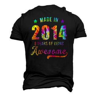 8 Years Old 8Th Birthday 2014 Tie Dye Awesome Men's 3D T-Shirt Back Print | Mazezy