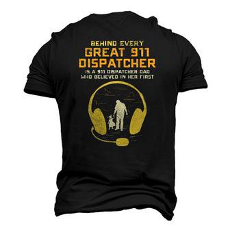 911 Dispatcher Dad Dispatching Daddy Father Fathers Day Men's 3D T-Shirt Back Print | Mazezy