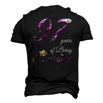 97 Years Old Awesome Floral 1925 97Th Birthday Men's 3D T-Shirt Back Print | Mazezy