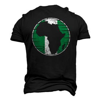 Africa Vintage Retro Map Nigeria Nigerian Flag Men's 3D T-Shirt Back Print | Mazezy