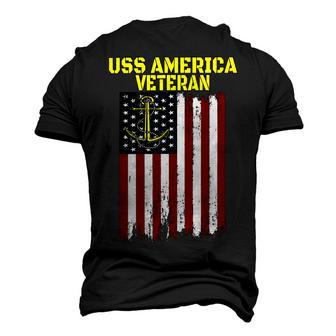 Aircraft Carrier Uss America Cv-66 Cva-66 Veterans Day T-Shirt Men's 3D Print Graphic Crewneck Short Sleeve T-shirt - Monsterry DE