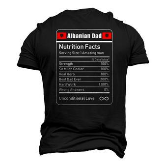 Albanian Dad Nutrition Facts Fathers Men's 3D T-Shirt Back Print | Mazezy