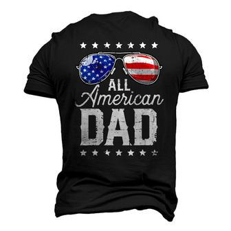All American Dad Fathers Day 4Th Of July Independence Day Men's 3D Print Graphic Crewneck Short Sleeve T-shirt - Monsterry