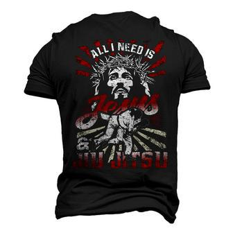 All I Need Is Jesus And Jiu Sitsu Combat Sport Dd Men's 3D Print Graphic Crewneck Short Sleeve T-shirt - Monsterry DE