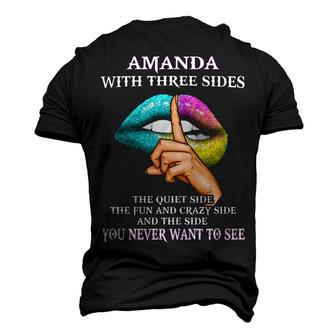 Amanda Name Amanda With Three Sides Men's 3D T-shirt Back Print - Seseable