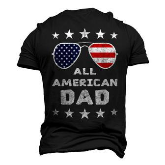 All American Dad Fathers Day 4Th Of July American Pride Men's 3D T-shirt Back Print - Seseable