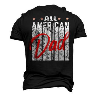 All American Dad Retro 4Th Of July Cool & Melanin Art Men's 3D T-shirt Back Print - Seseable