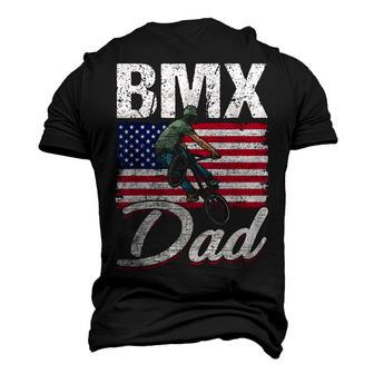 American Flag Bmx Dad Fathers Day 4Th Of July Men's 3D T-shirt Back Print - Seseable