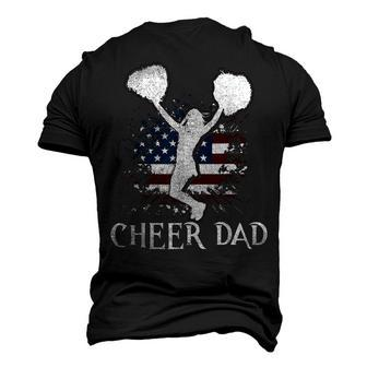 Mens American Flag Cheer Dad 4Th Of July Fathers Day Men's 3D T-shirt Back Print - Seseable