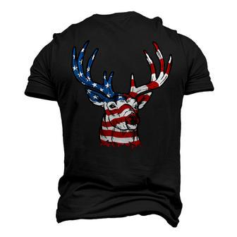 American Flag Deer 4Th Of July - Deer Gear For Hunters Men's 3D T-shirt Back Print - Seseable