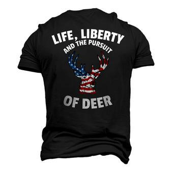 American Flag Deer 4Th Of July - The Pursuit Of Deer Men's 3D T-shirt Back Print - Seseable