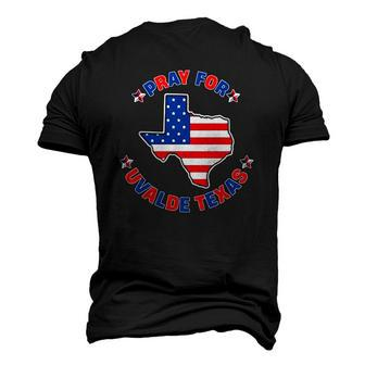American Flag Pray For Uvalde Texas Men's 3D T-Shirt Back Print | Mazezy
