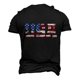 American Flag USA 4Th Of July Independence Day Men's 3D Print Graphic Crewneck Short Sleeve T-shirt - Monsterry