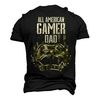 All American Gamer Dad 4Th Of July Independence Day Gaming Men's 3D T-shirt Back Print - Seseable