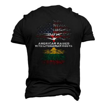 American Raised With Lithuanian Roots Lithuania Men's 3D T-Shirt Back Print | Mazezy