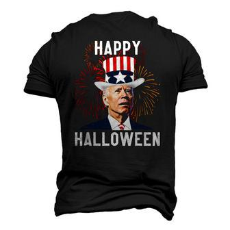 Anti Biden Joe Biden Happy Halloween For Fourth Of July Men's 3D T-Shirt Back Print | Mazezy