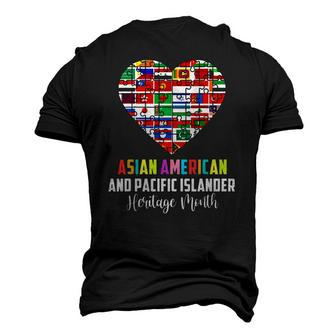 Asian American And Pacific Islander Heritage Month Heart Men's 3D T-Shirt Back Print | Mazezy DE
