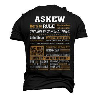 Askew Name Askew Born To Rule Men's 3D T-shirt Back Print - Seseable