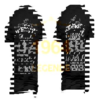 August 1964 Birthday Life Begins In August 1964 V2 Men's 3D T-shirt Back Print - Seseable
