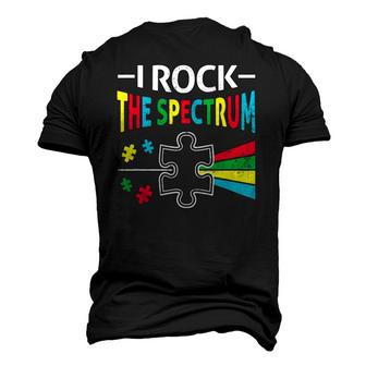 Autism Awareness Support Autistic Kids Rock Spectrum Men's 3D T-Shirt Back Print | Mazezy