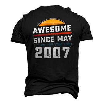 Awesome Since May 2007 15Th Birthday 15 Years Old Men's 3D T-Shirt Back Print | Mazezy